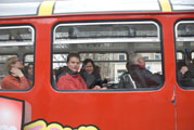 Christoph und Ruth in der Stra�enbahn Leipzig